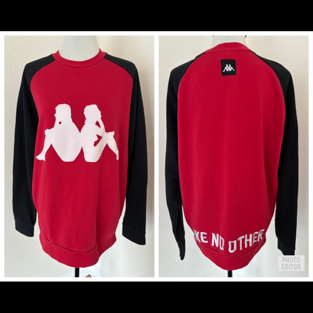 KAPPA Sportswear Unisex Womens Mens Big Boys Girls Logo Sweatshirt Top Sz XL